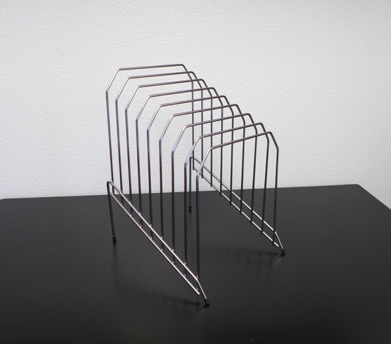 Incline File Rack Metal Organizer File Folders Wire LP