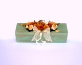 shabby chic storage box, treasure box, large knitting needle case, birthday gift box, jewelry memory holder, keepsake box, cottage decor