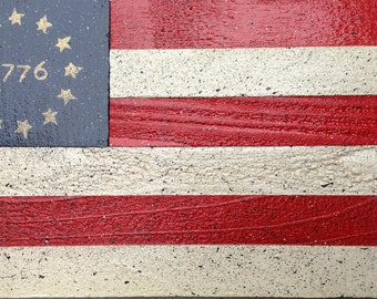 1776 USA Wood Flag Rustic American Sign Primitive 1776 USA Wood Flag Rustic American Sign Primitive