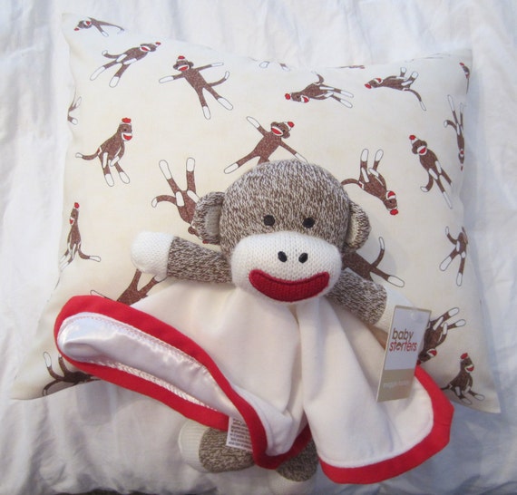 sock monkey pillow