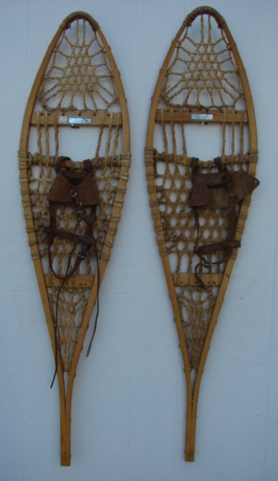 Antique Snowcraft Snowshoes 48x12
