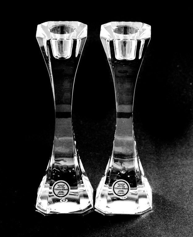 Crystal Candlestick Holders. Villeroy & Boch Country
