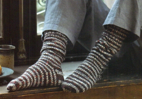 Mens Lumberjack Socks Knitting Pattern Heavy Duty Man Socks
