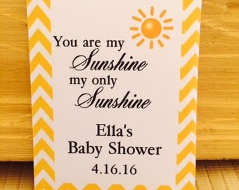 You are my sunshine baby, Baby Shower Favors, Baby Shower Seed Packets, Baby Shower, Sun Baby Shower Favors, Sunshine Baby Shower Favors
