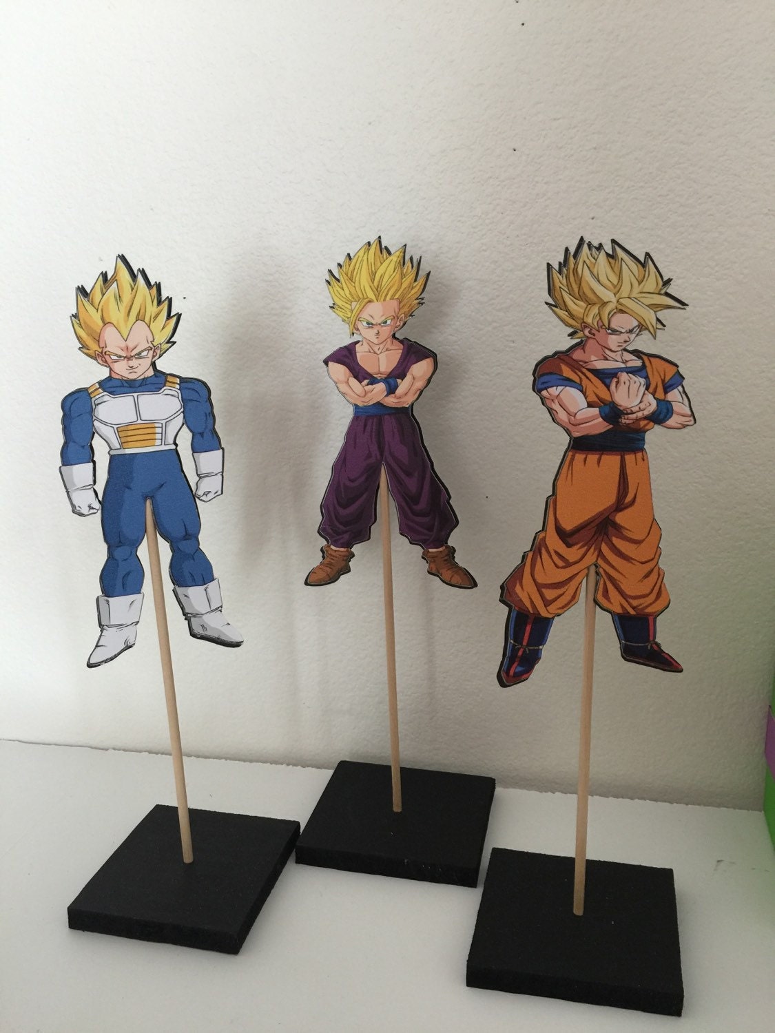 Dragon ball Z centerpiece sticks 3pc by Decorationsbybelle on Etsy