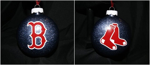 boston red sox 4 glass christmas ornament by boston red sox 4 glass christmas ornament by