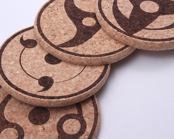 Naruto Coasters Gift Decor Shippuden Sharingan Laser Etched