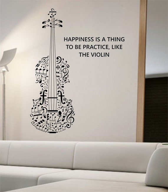 Items similar to Violin Wall Decal Vinyl Sticker Art Decor Bedroom