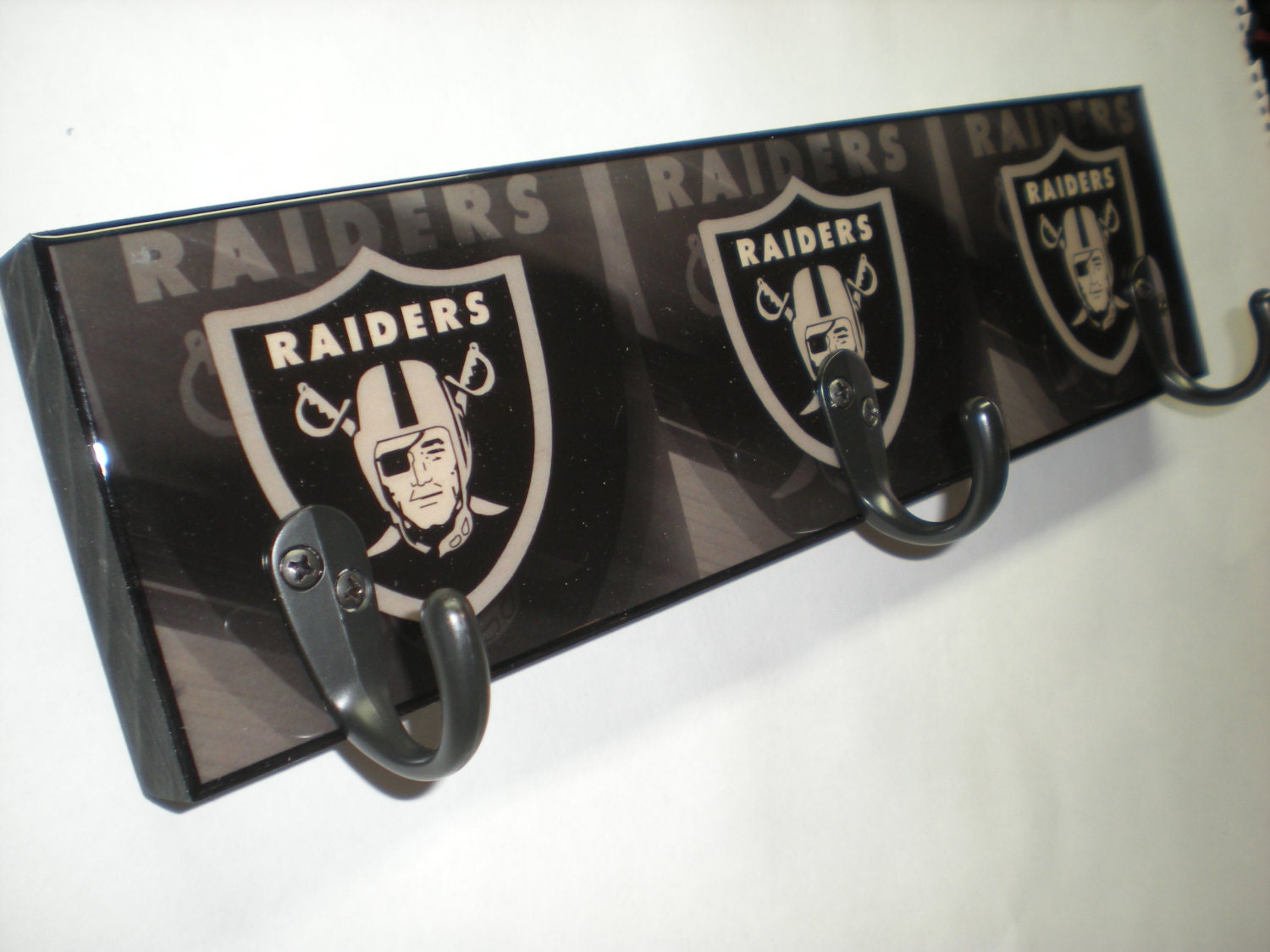 Oakland Raiders coat rack Raiders wall hook Raiders key1500 x 1125