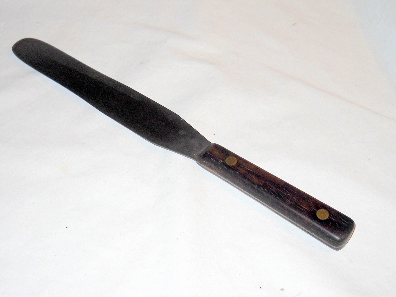 Antique Frosting Knife Super Flexible Blade Hardwood Handle