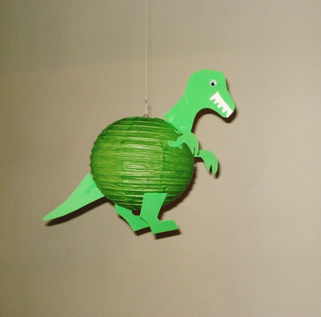 TRex Dinosaur paper lantern. Party Decorations Baby Shower