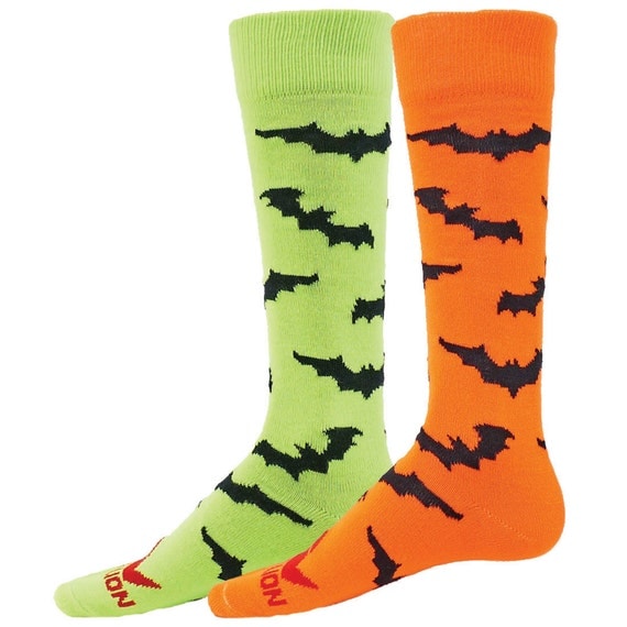 BATS Knee High Socks unisex scary Halloween by FloccosTradingPost