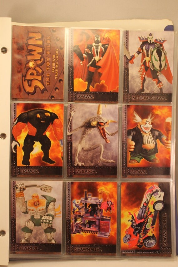 SPAWN The Toy Files Full Trading Card Set of 90 cards Plus