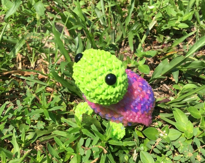 Cute Little Color Changing Turtle Rubber Band Figure, Rainbow Loom Loomigurumi, Rainbow Loom Animal