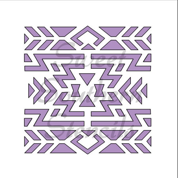 Large Aztec Design Stencil