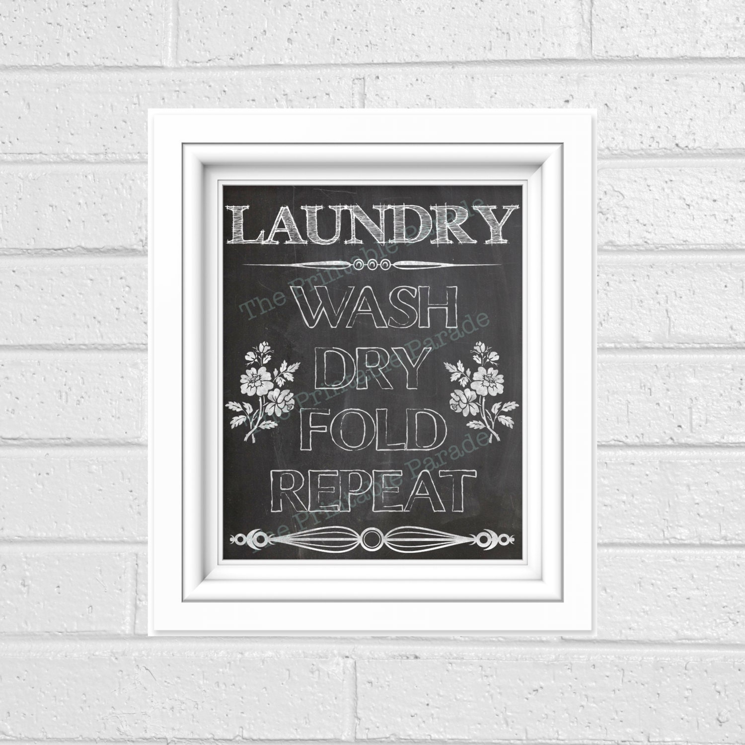 Chalkboard Laundry Room Printable 8x10 and 5x7