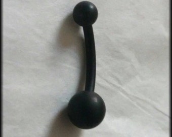 14g Matte Black Navel Rings! - Belly Bars - Belly Button Rings - Body Jewerly