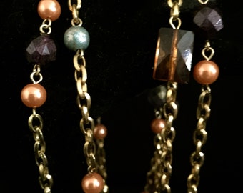 90's Long Mixed Bead Necklace VG1728