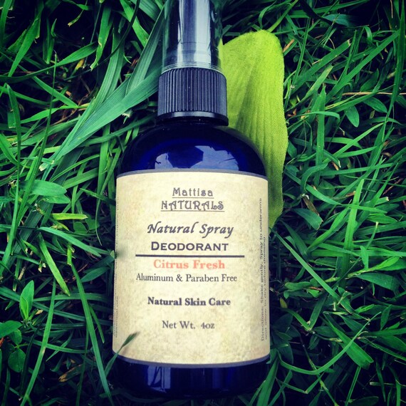Natural Spray Deodorant Aluminum by MattisaNaturals on Etsy