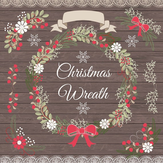 Download Premium Vector Rustic christmas clipart xmas clipart pine