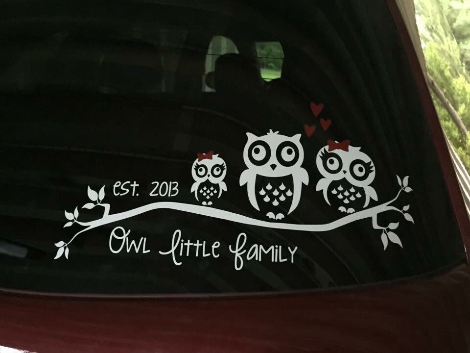 Download Owl Family Car Decal by DonathansMonograms on Etsy