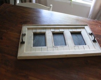 Distressed Serving Tray, Chalkboard Tray