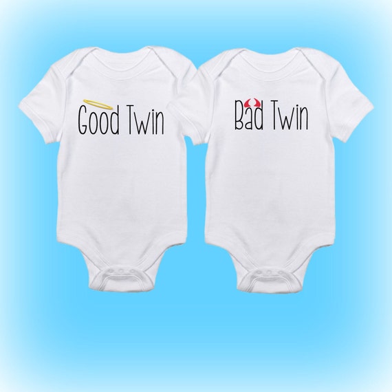 Twin Onesies® Good Twin Bad Twin Onesies Cute Twin Onesies