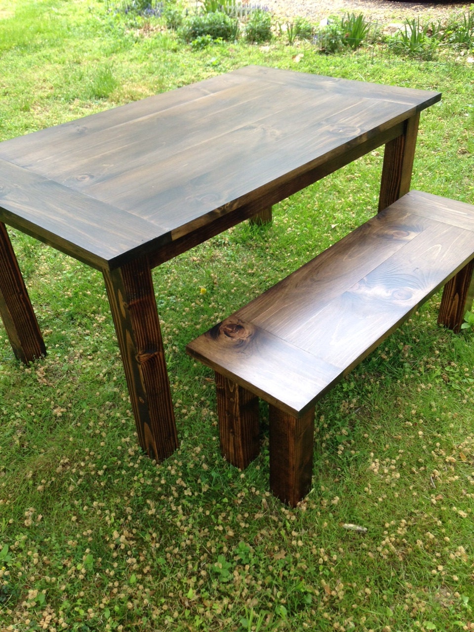 Free Delivery Custom Dark Walnut Farm Table Up To by TablesByKDub
