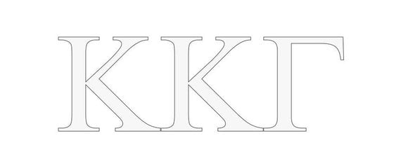 Kappa Kappa Gamma Letter Window Decal