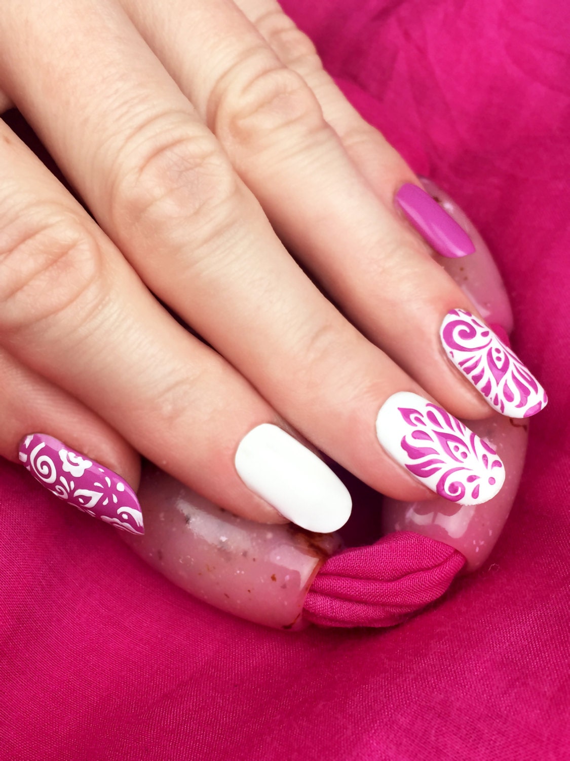 Lily pattern Nail Art Stencils incredible nail art vinyls by