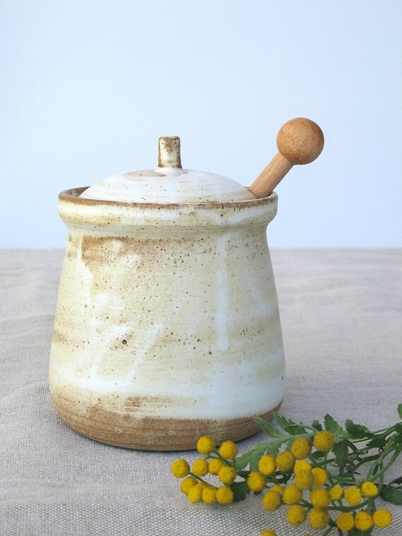 ceramic honey jar ceramic salt cellarsugar jarrustic