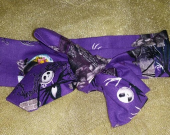Nightmare before Christmas fabric headwrap.