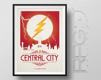 The Flash Origin Print : Central City - DC Comics