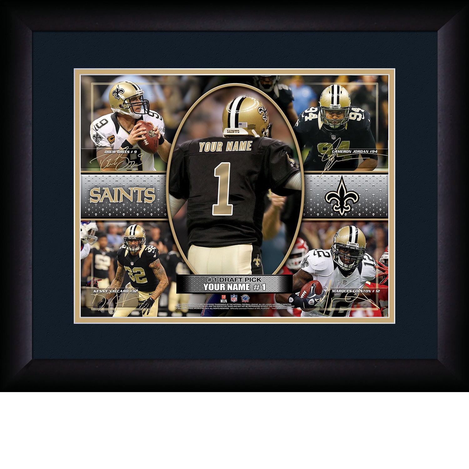 New Orleans Saints NFL Personalized Action Collage 15x18