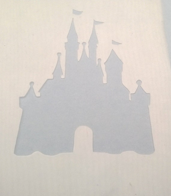 Disney stencil castle princess world cinderella silhouette