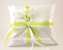 wedding ring pillow calla lily