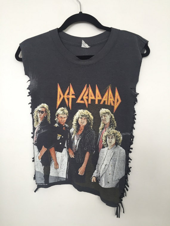 vintage-t-shirt-def-leppard-shirt-80s-band-tee-cut-off