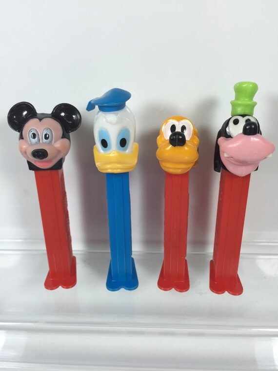 Vintage Set of 4 Disney Mickey Mouse PEZ by SalmonCreekAntiques