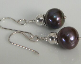 Freshwater Pearls with Sterling Silver findings.