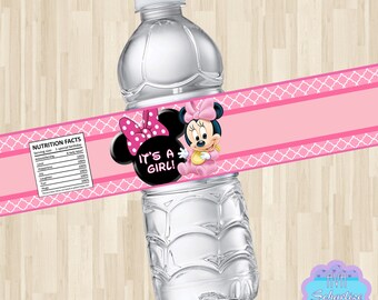 Baby Minnie Mouse Water Bottle Label PRINTABLE