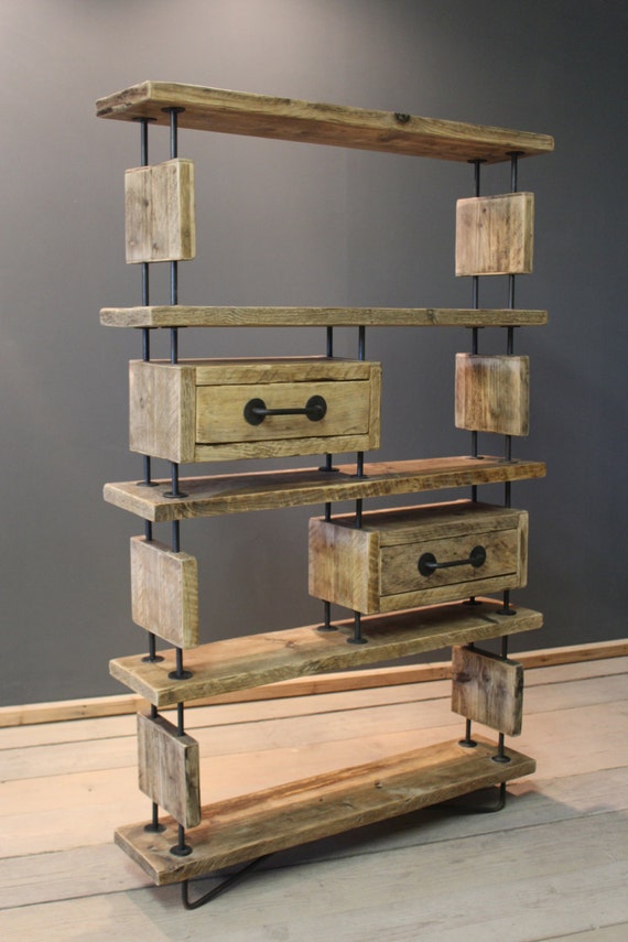 Tall Shelving Unit Living Room / Office by TownandCountryChic