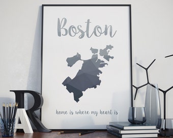 Boston Wall Art boston wall art | etsy Boston Wall Art boston wall art | etsy