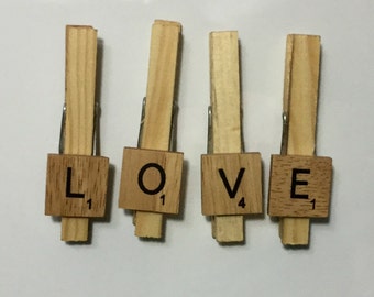 Peg Magnets - Scrabble Letters