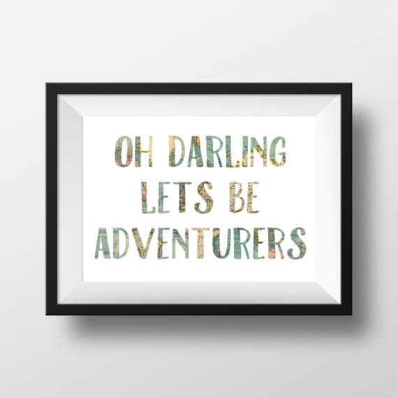 Items Similar To Oh Darling Lets Be Adventurers Print Map Print items-similar-to-oh-darling-lets-be-adventurers-print-map-print
