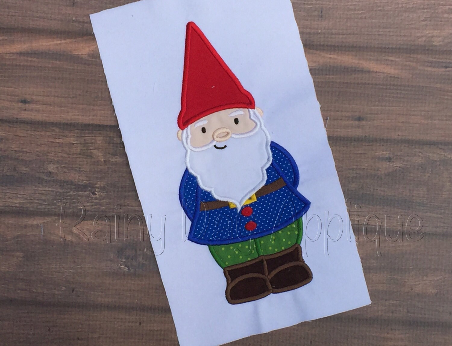 Cute Garden Gnome Applique Gnome Design Garden Gnome