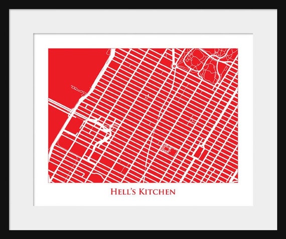 Hell's Kitchen Map Manhattan Map Neighborhood