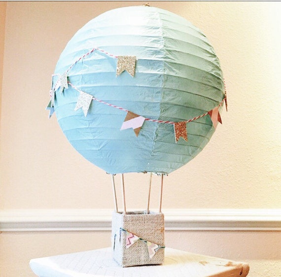 Hot Air Balloon Decorations Centerpiece Mint , Hot Air Balloon, Party ...