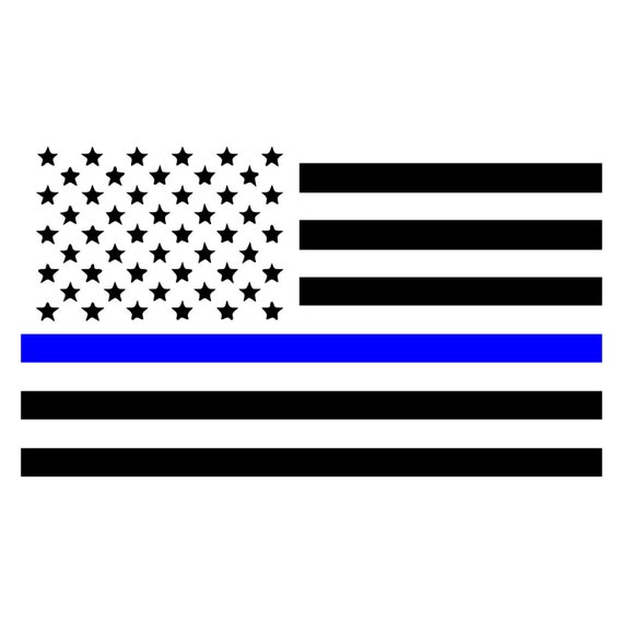 Thin Blue Line American Flag Law Enforcement Car Window