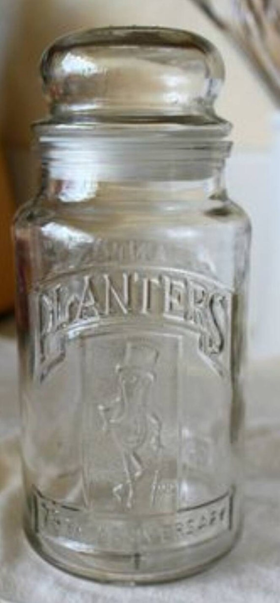 Antique Mr Peanut jar..75th anniversary