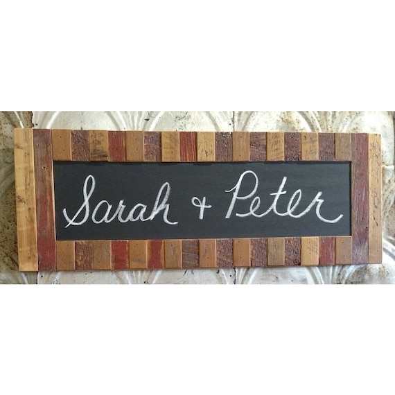 Rustic Barn Board Chalk Board Slate Wall Hanging